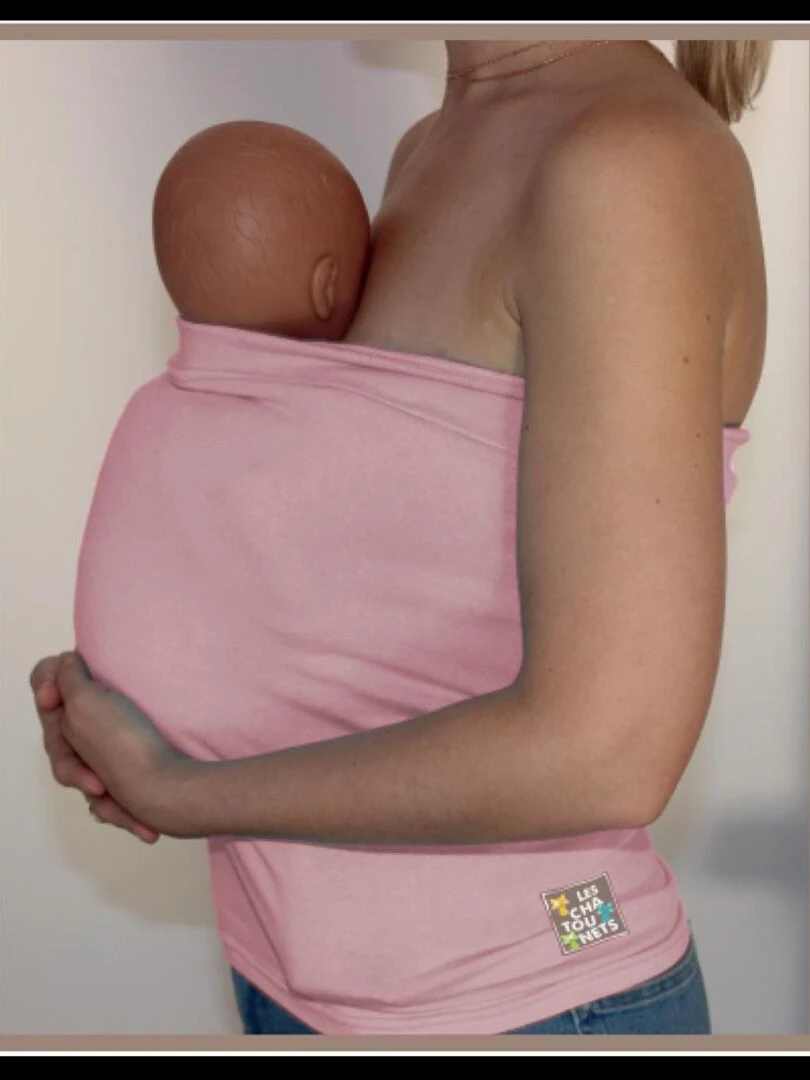 Bandeau Peau à Peau LES CHATOUNETS Rose