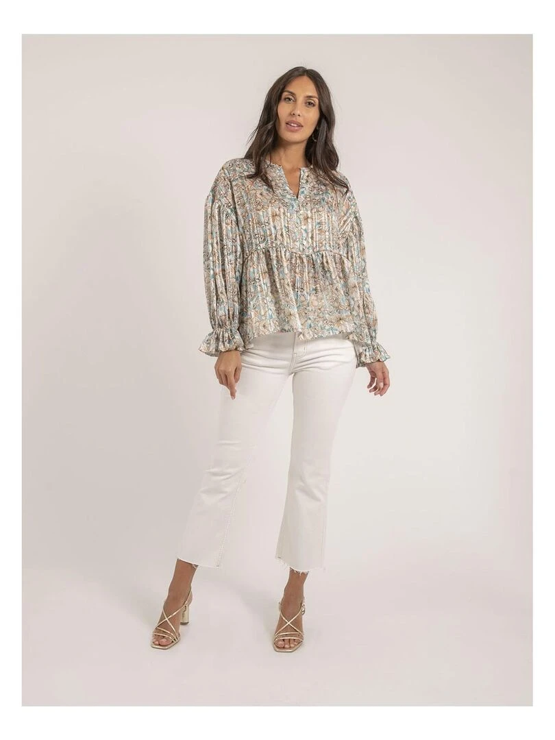 Blouse motifs FOBLESS   Beige