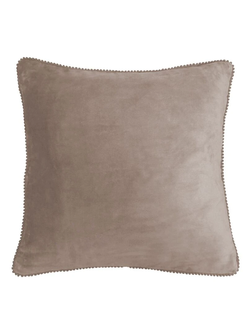 Coussin en velours avec contour perlé 'Deko&co'   Orange