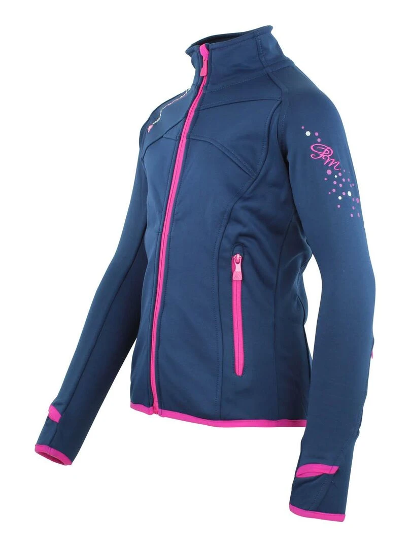 Blouson polarshell fille GACLIMATE   PEAK MOUNTAIN   Bleu marine