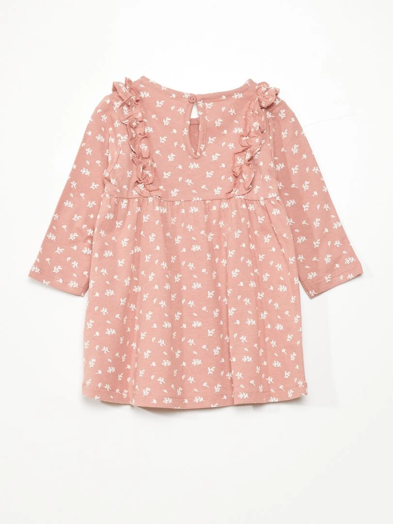 Robe évasée motif fleuri Rose fleurs