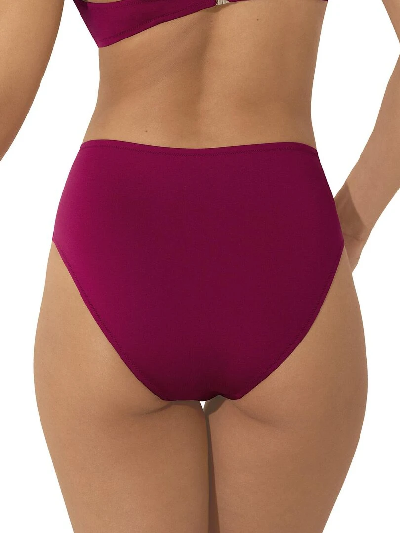 Bas maillot slip de bain échancré taille haute Palma Violet