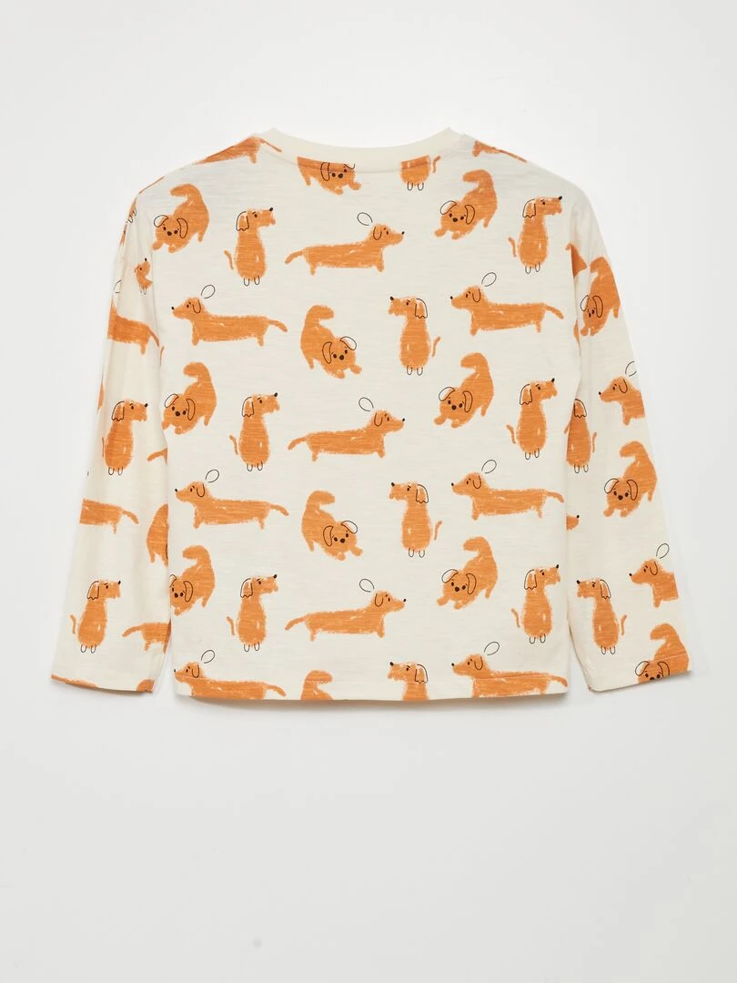 T shirt imprimé 'chiens'   Beige