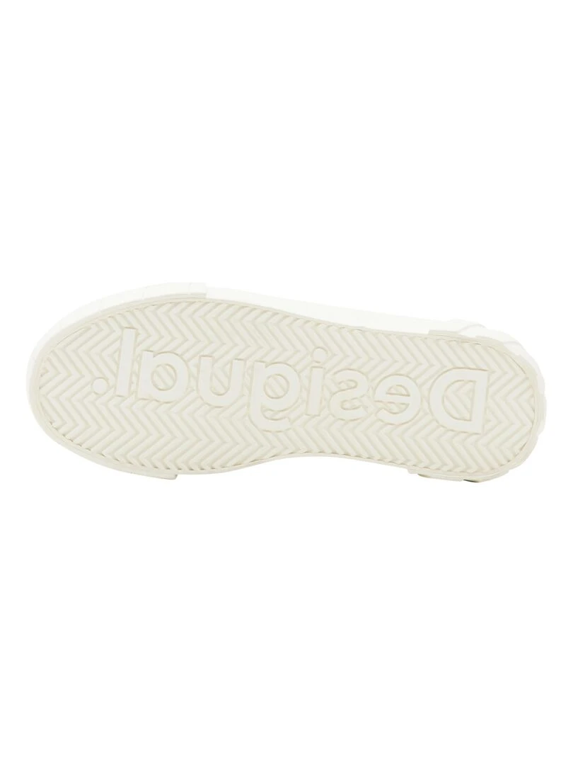Basket à Lacets Desigual Street Mickey Cork   Blanc