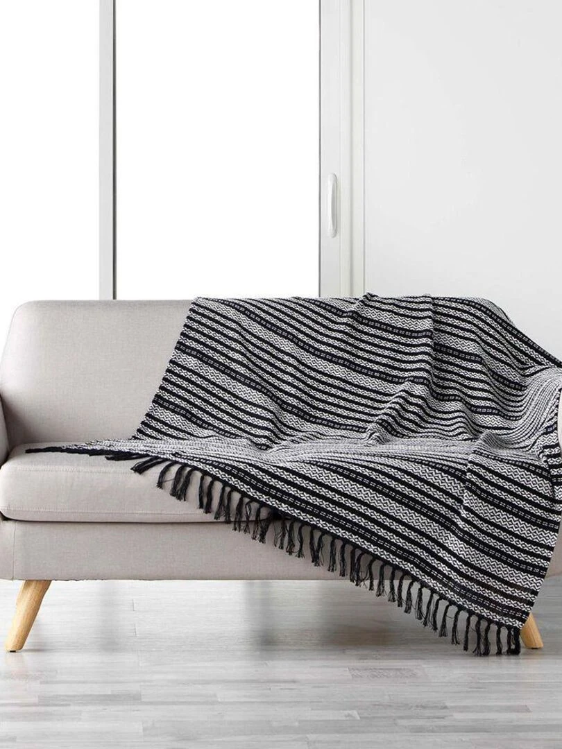 Plaid Tissia   Noir Noir