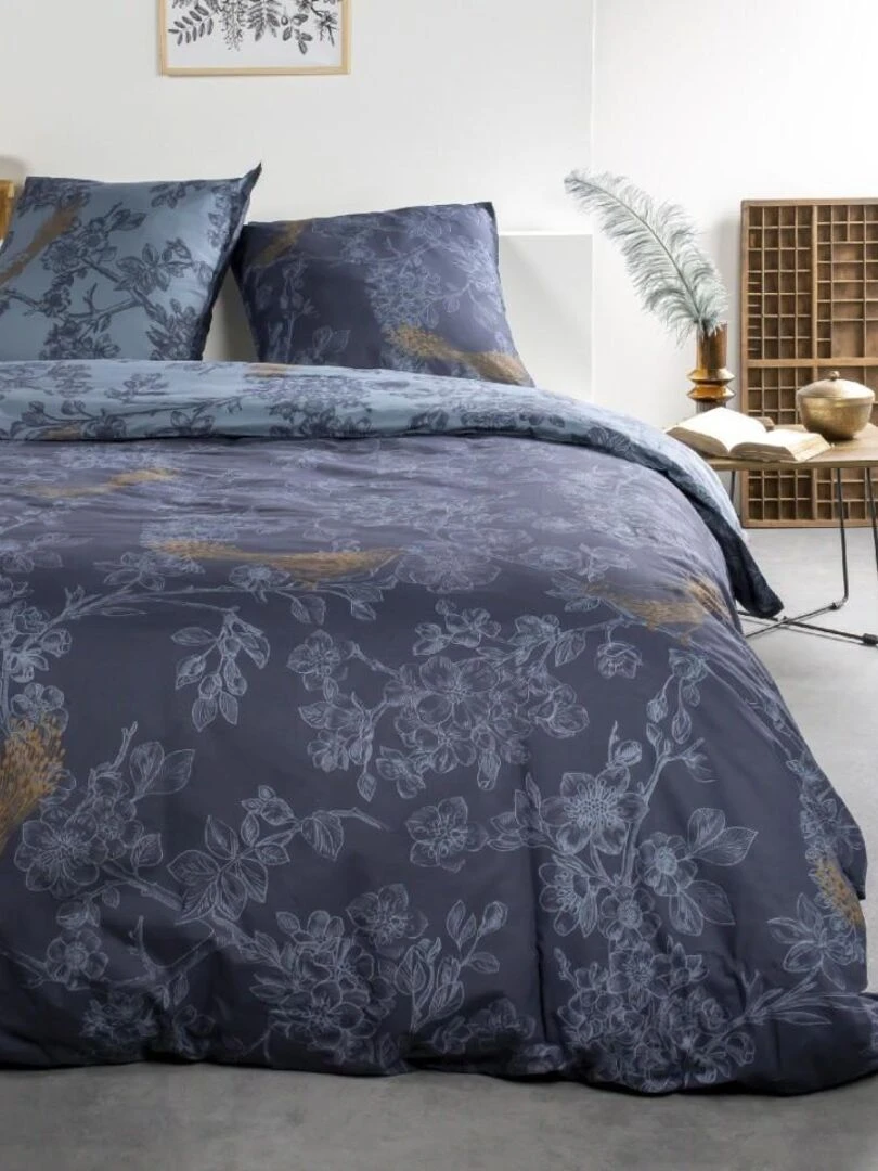 Housse de couette Sunshine Kelebron + taie(s) 100% coton 57 fils Bleu