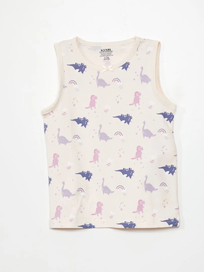 Lot de 2 t shirt + 3 shorties + 1 pochon   6 pièces   Rose