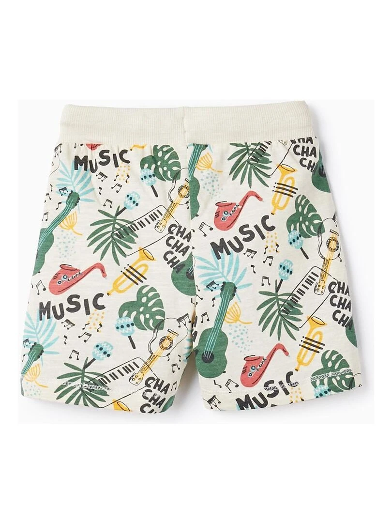 Short de sport en coton pour bébé garçon 'Cuba' Blanc