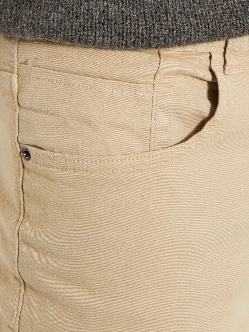 Jean slim 5 poches   L32   beige