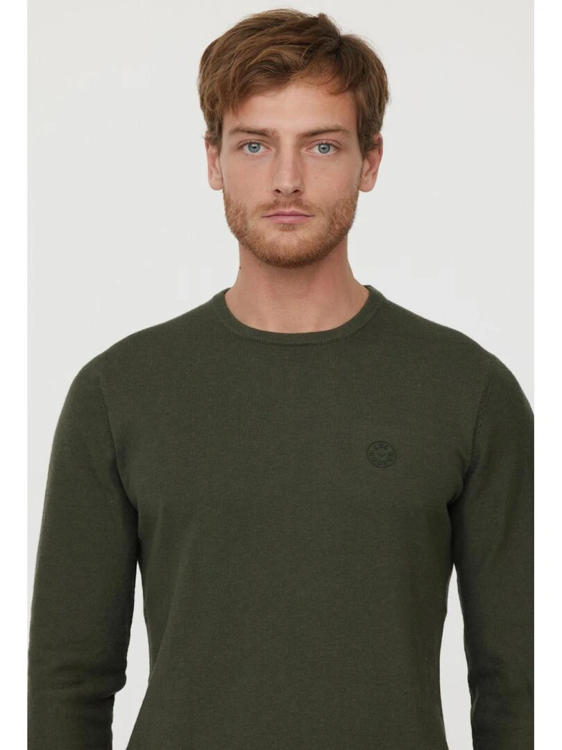 Lee Cooper   Pull manches longues coton regular CORIL   Vert