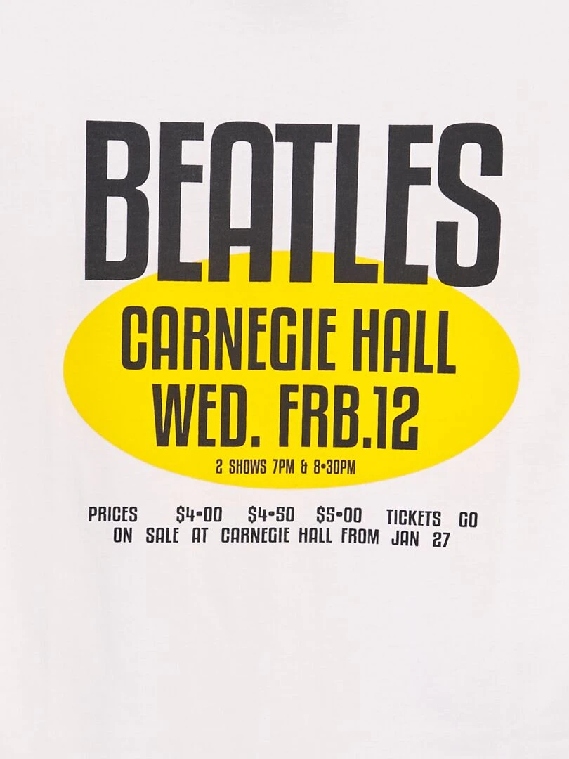 T shirt 'The Beatles' blanc
