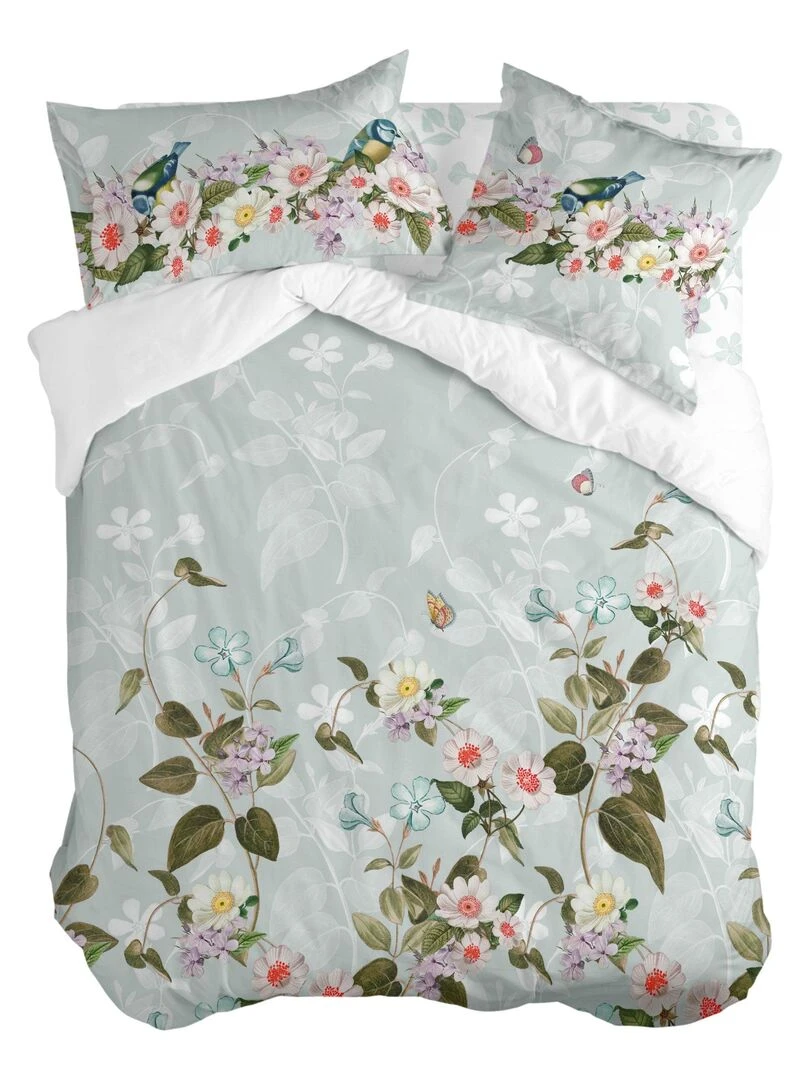 Housse de couette Garden party "Happyfriday"   Blanc