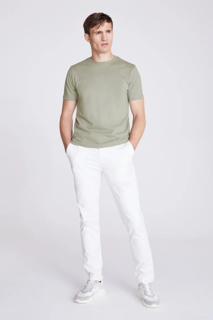 Sage Green Crew Neck T-Shirt Buy Online at Moss