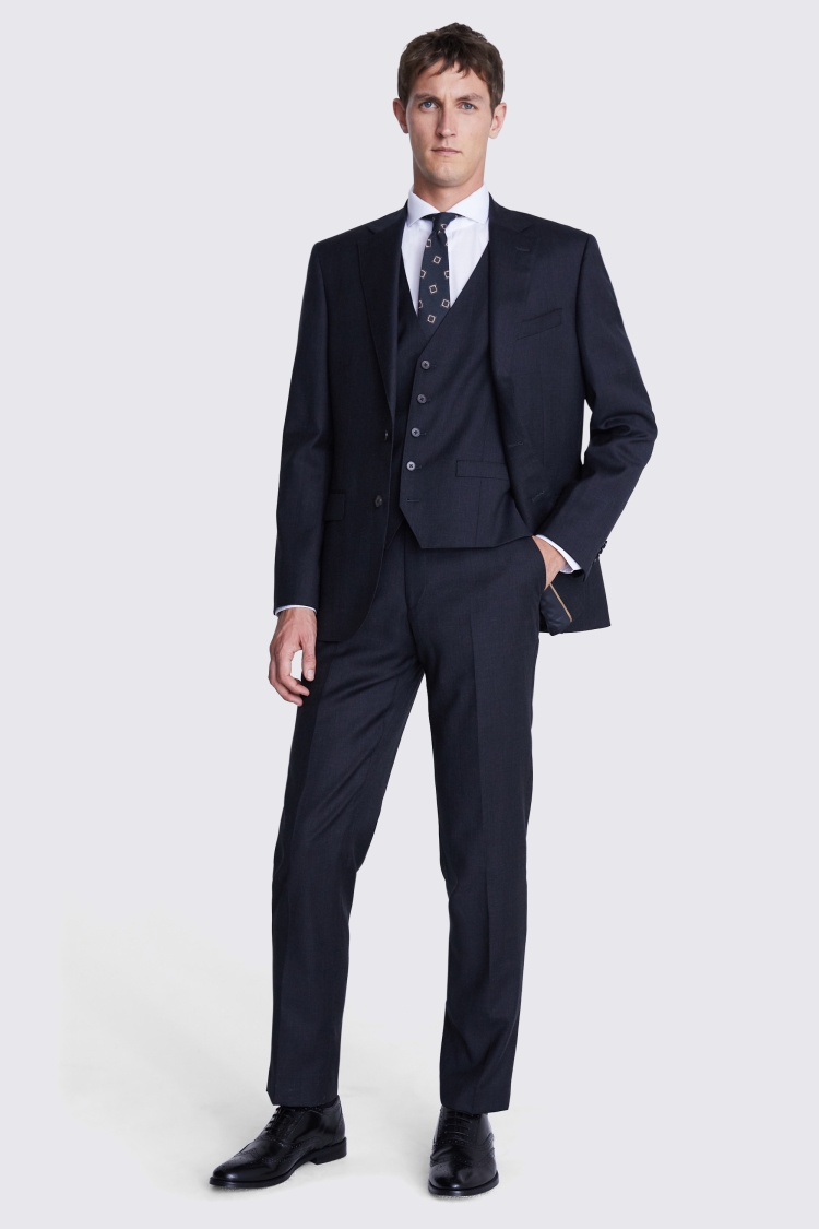 Italian Tailored Fit Blue Check Jacket   Buy Online at Moss