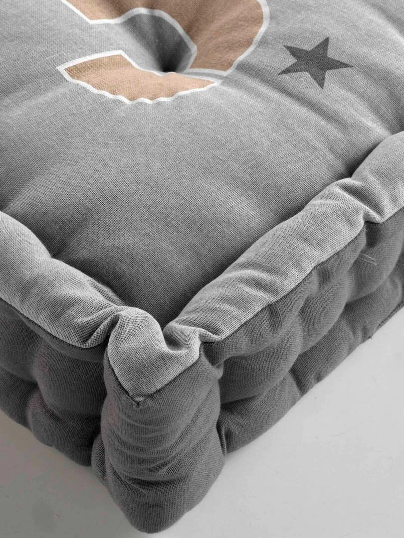 Coussin de sol coton 60 x 60 cm Loft douglas Gris