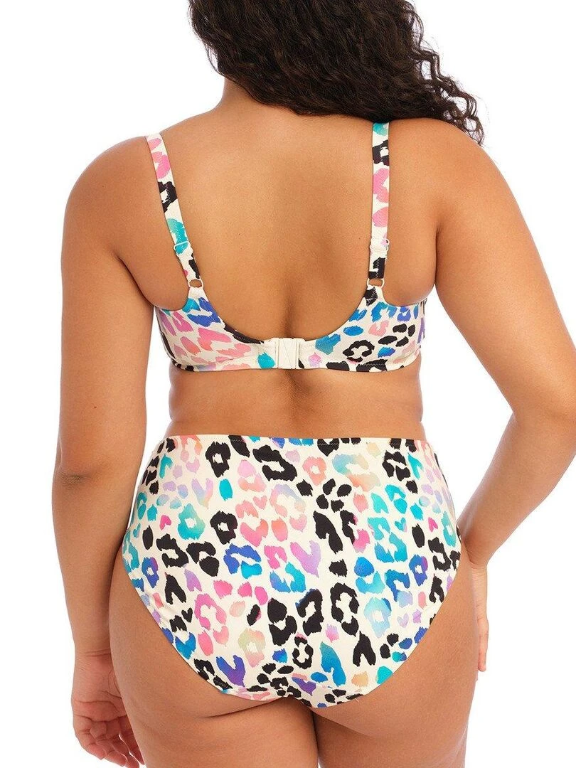Haut de maillot de bain plongeant grande taille Party Bay   Beige clair