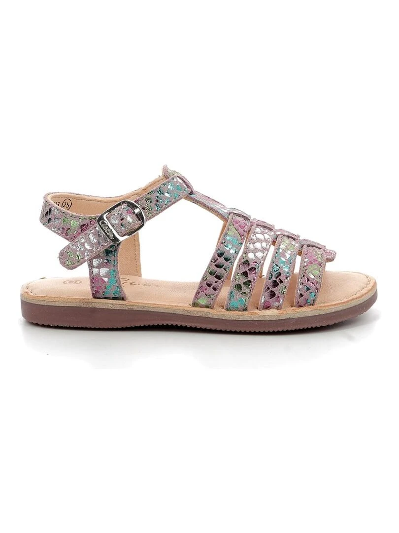 Sandales Cuir Drolote Rose