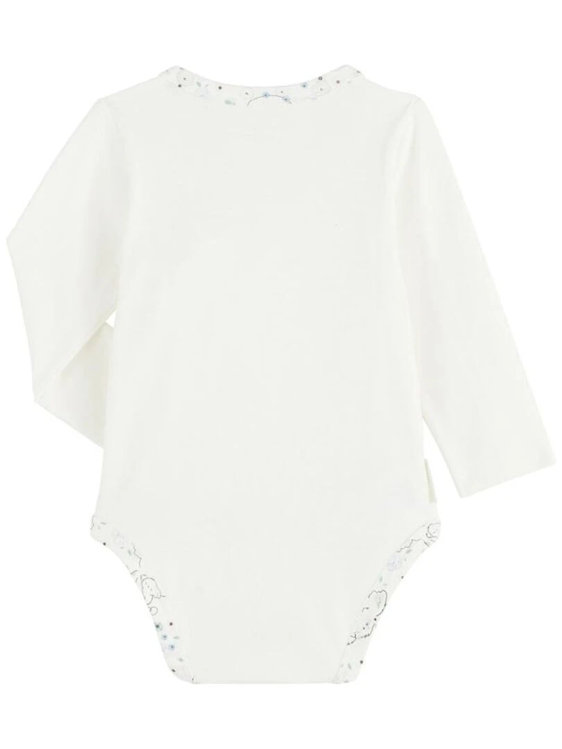 Lot de 2 bodies bébé manches longues ouverture croisée Mini Koala   Ecru