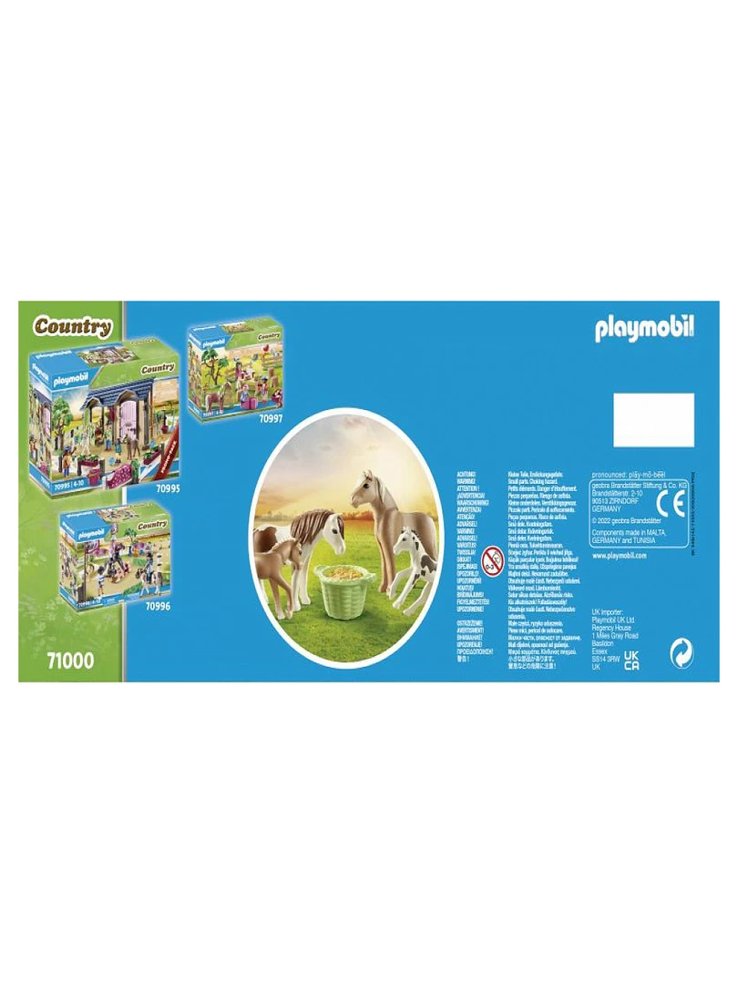 71000 'playmobil' Country 2 Poneys Et Poulains   N/A