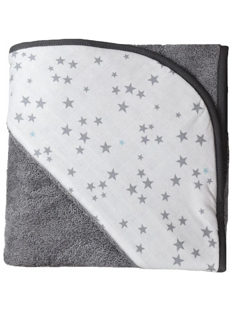 Cape de bain bébé éponge 480gr m² ESTRELAS Gris