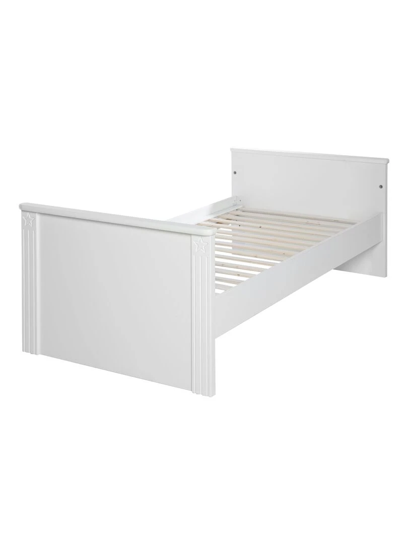 ROBA Lit bébé évolutif "Maxi"   70x140   Convertible   Réglable en hauteur   Blanc   Blanc
