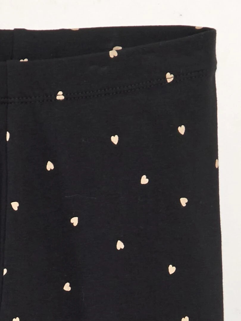 Legging long imprimé   Noir cœur