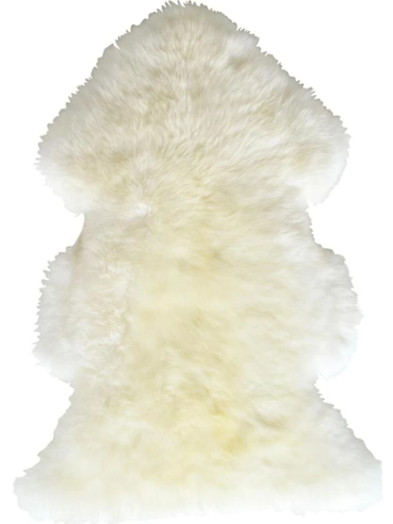 Tapis Peau De Mouton Douchka Ivoire (67 X 100 Cm) Ecru