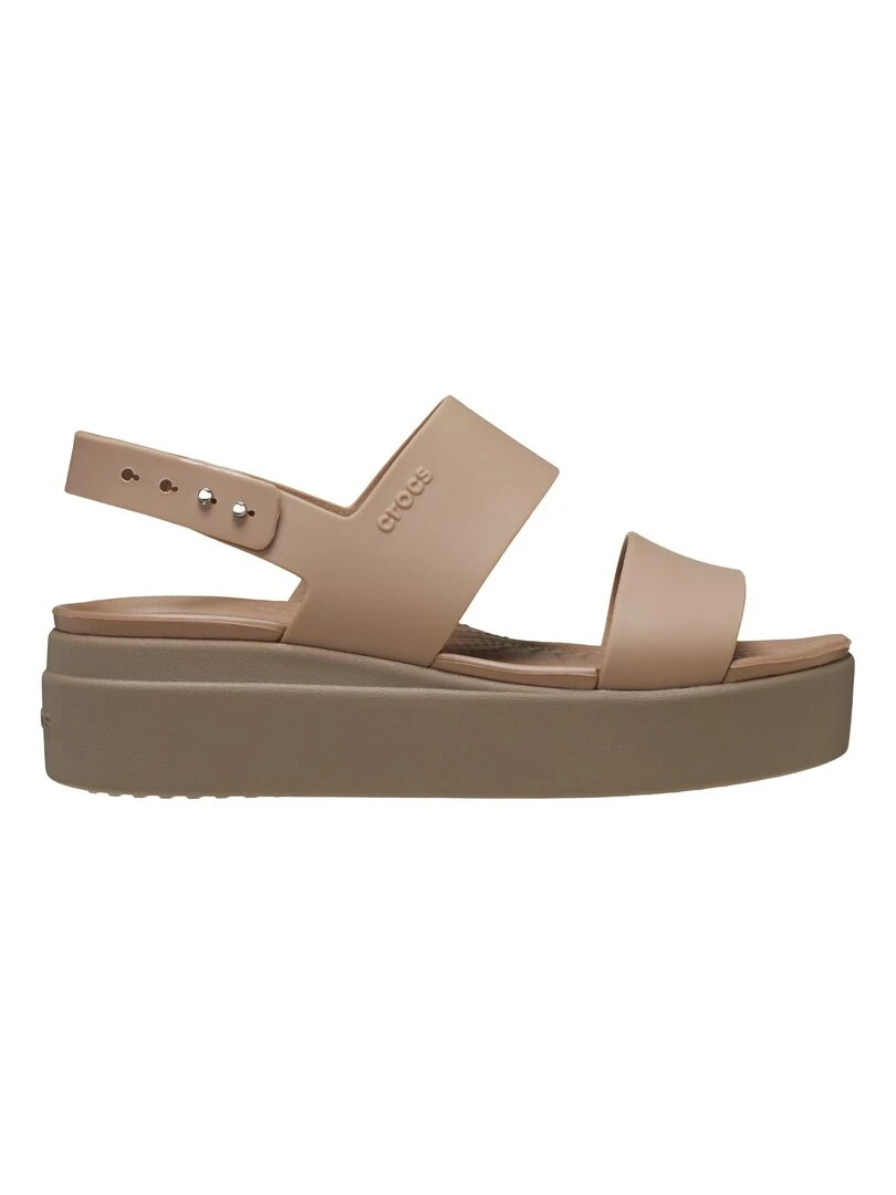 Sandales à bride Crocs Brooklyn low wedge Marron