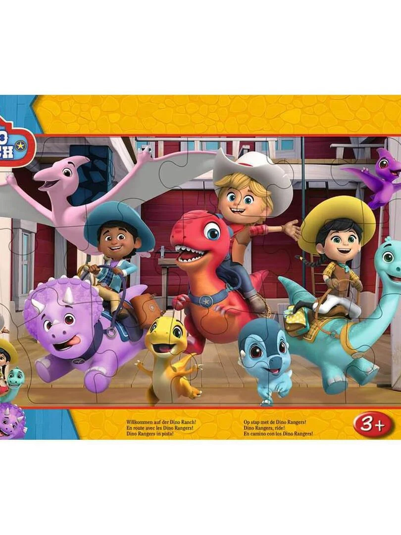 Puzzle cadre 15 pièces : Dino Ranch : En route avec les Dino Rangers ! N/A