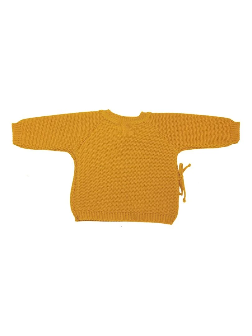 Kit naissance bébé en maille   Moutarde