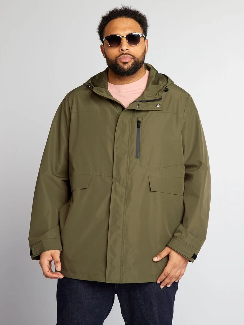 Parka courte à capuche   Kaki