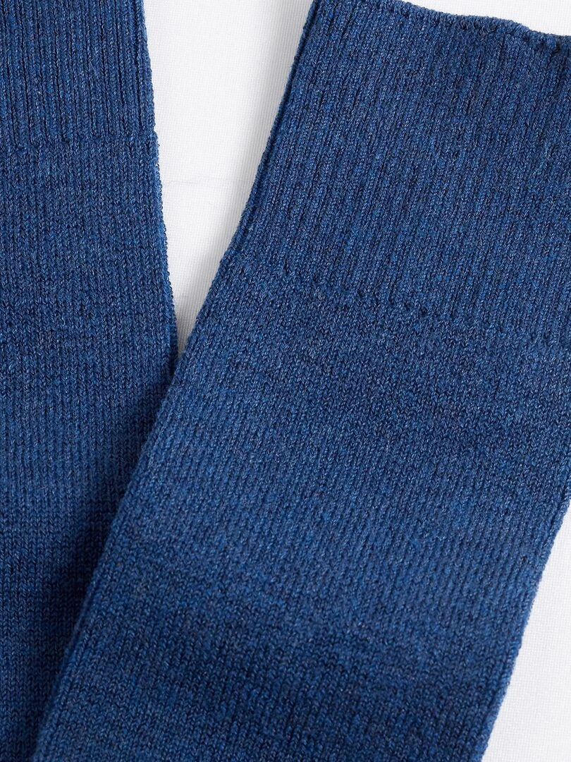 Chaussettes à base de fil d Écosse mélangé   Damart   Bleu marine