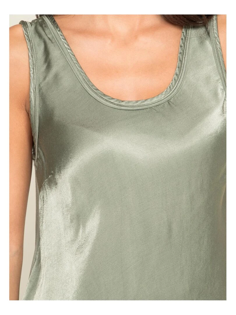 Top soyeux FIRENZ   Kaki