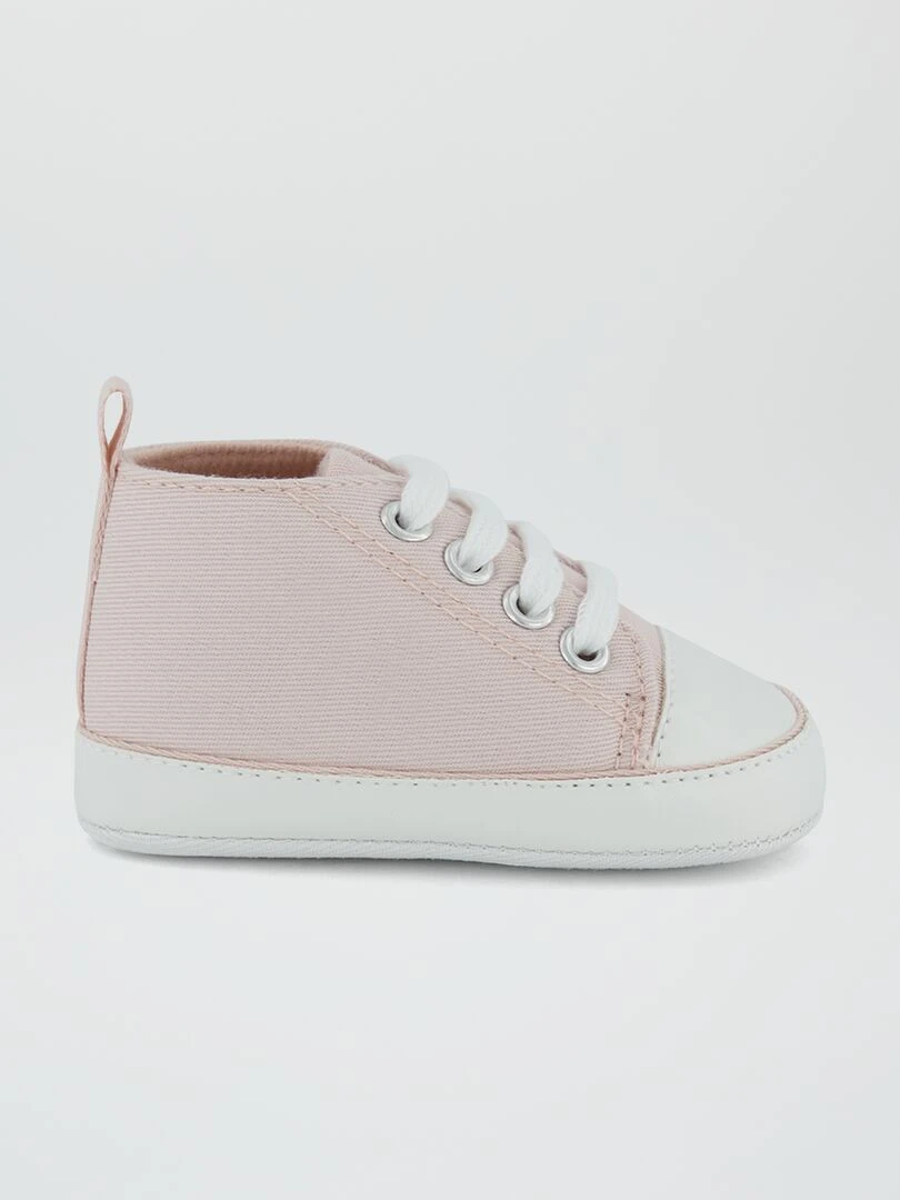 Baskets montantes en toile Rose