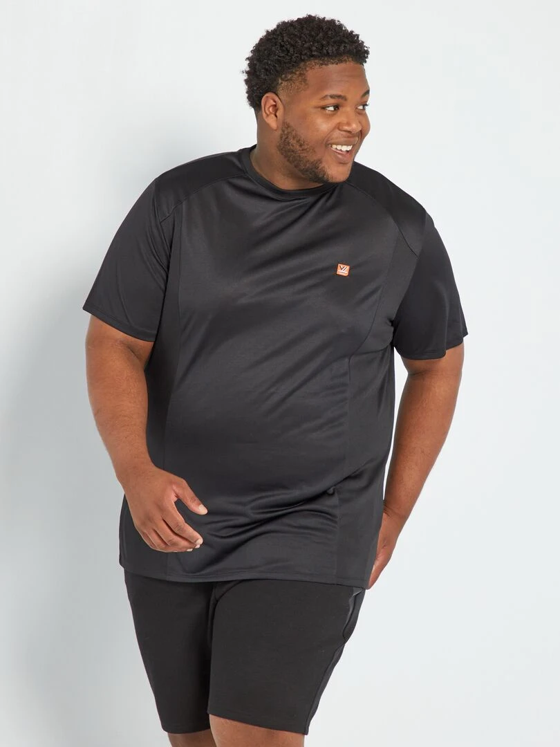 T shirt de sport uni noir