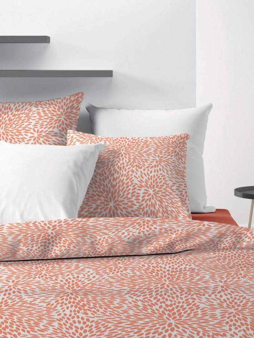 Housse de couette + 2 taies d'oreiller 63x63 cm 100% Polyester 60 gsm Lantana   Blanc