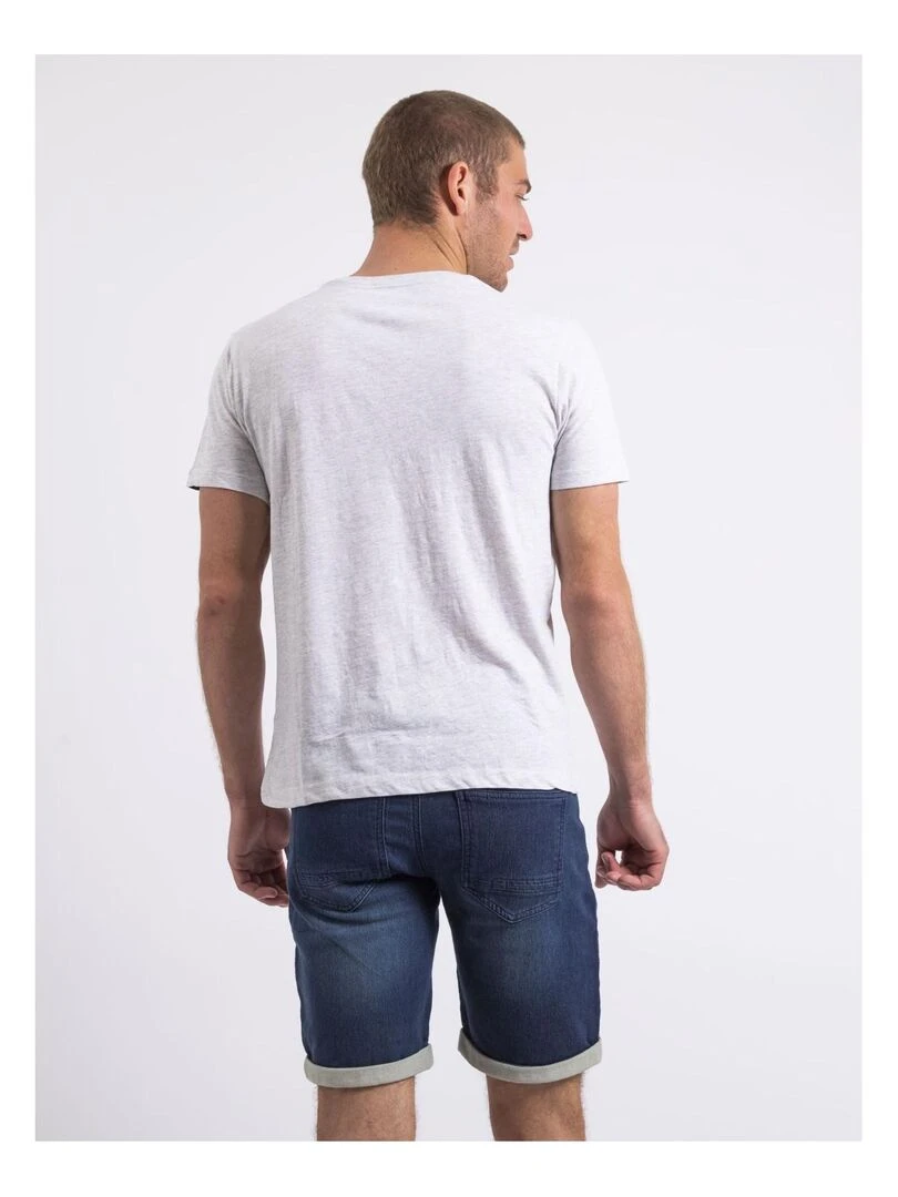 T shirt col rond pur coton NAPLE Gris