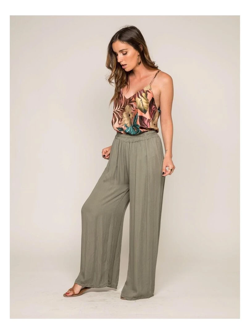 Pantalon fluide ELIA Kaki