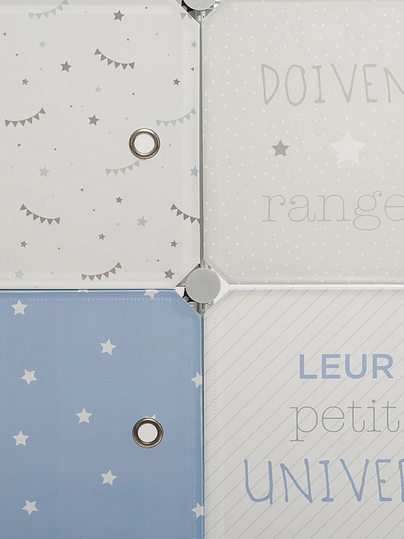 Rangement penderie bleu pour enfant   Bleu