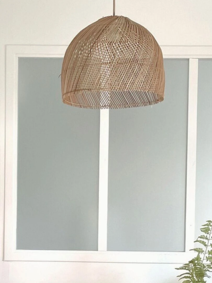 Abat jour en rotin boule   Beige