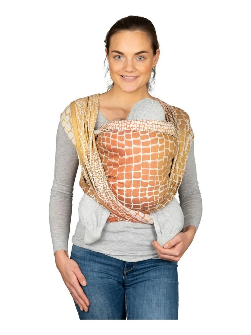 Hoppediz Écharpe de portage tissée bio Marron clair