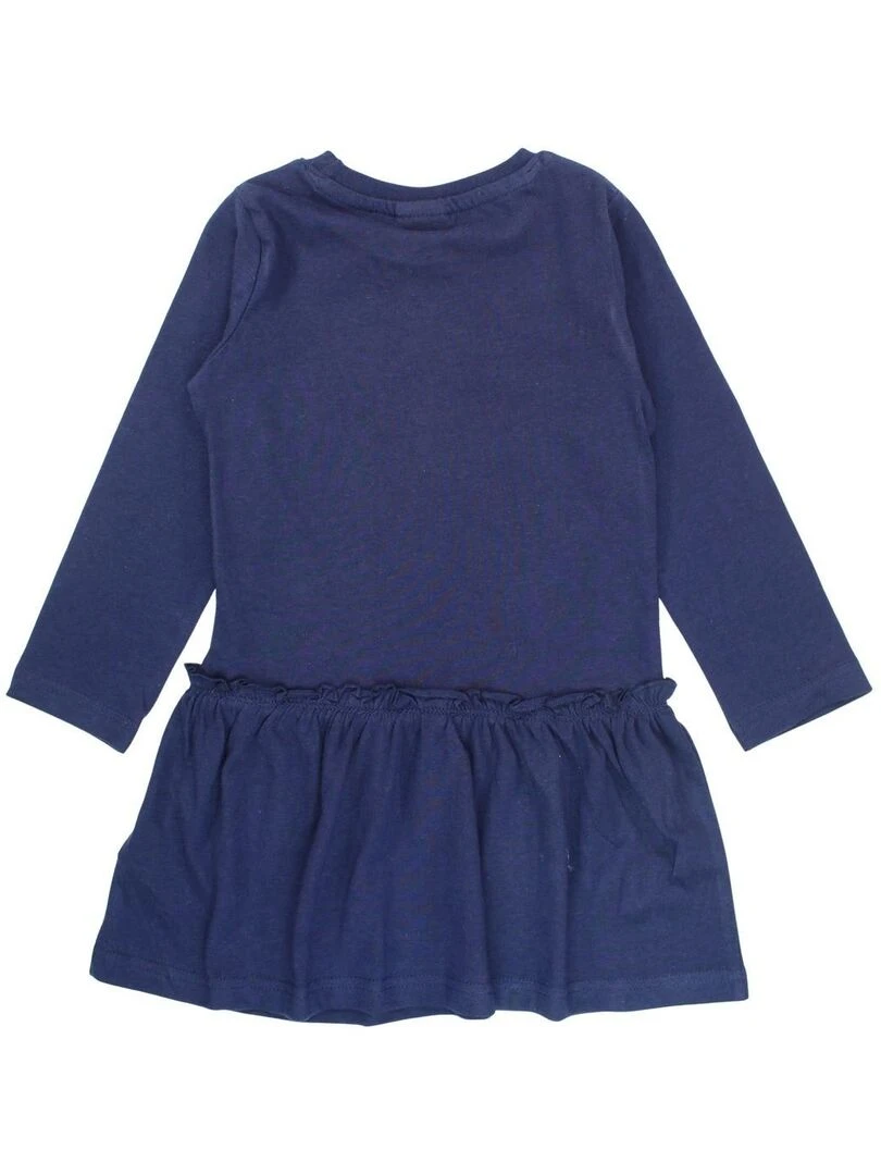 Disney   Robe fille imprimé Minnie en coton   Bleu marine
