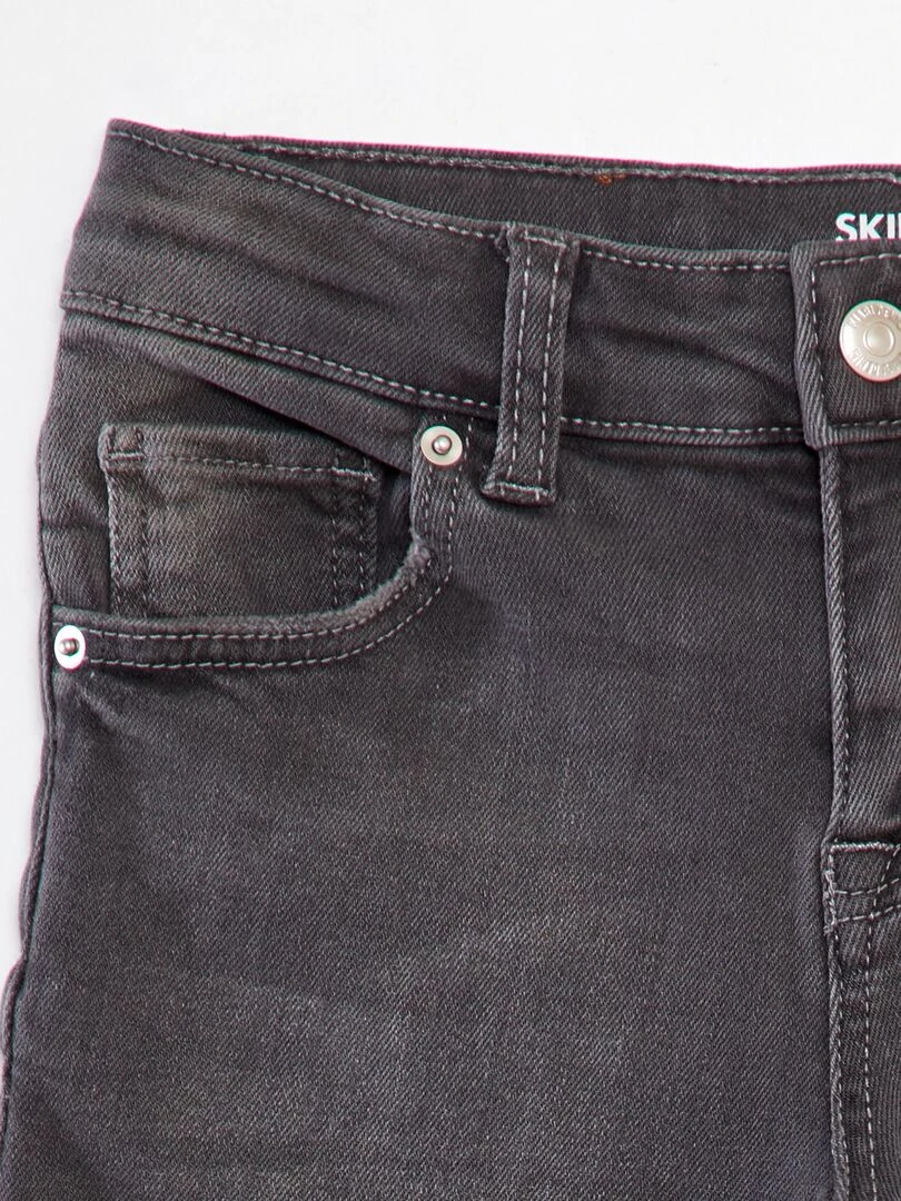 Pantalon en denim skinny   Gris