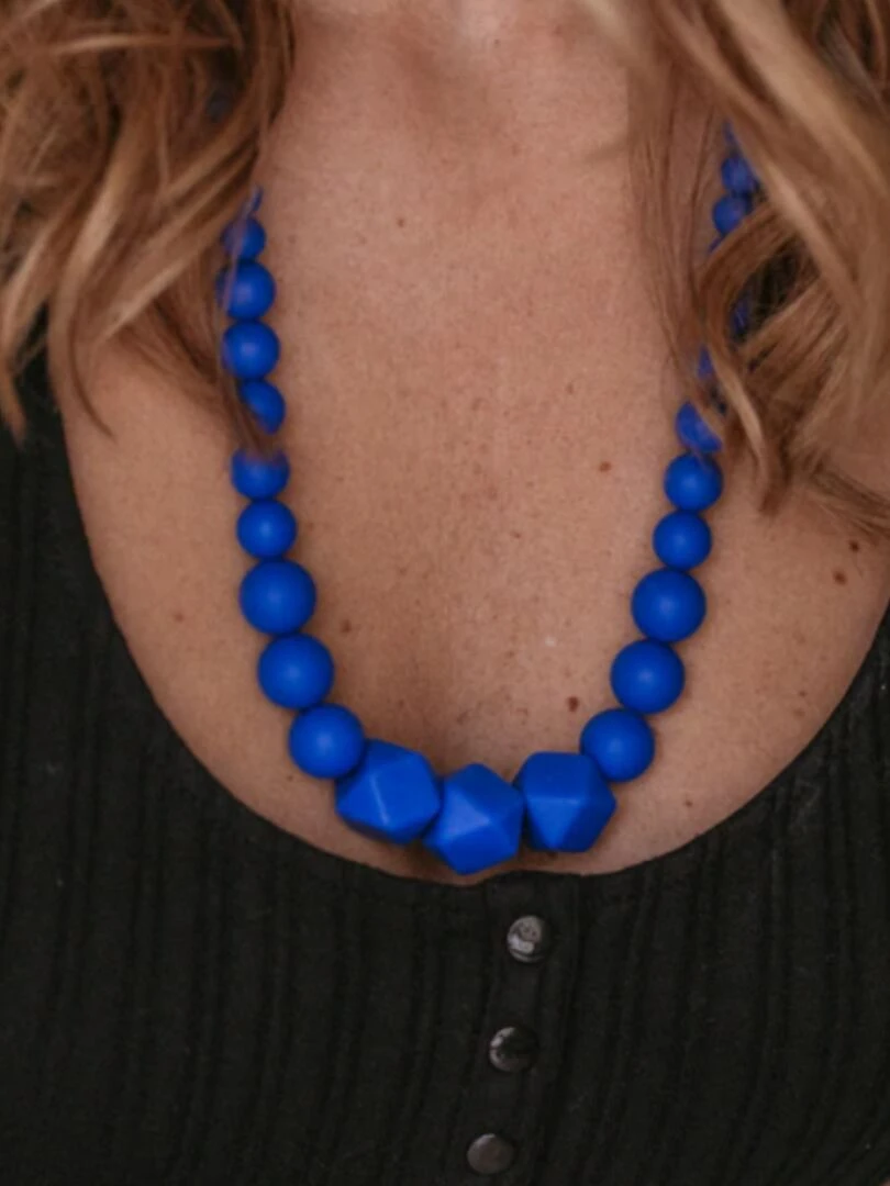 Collier d'allaitement Royal Louis   Bleu électrique