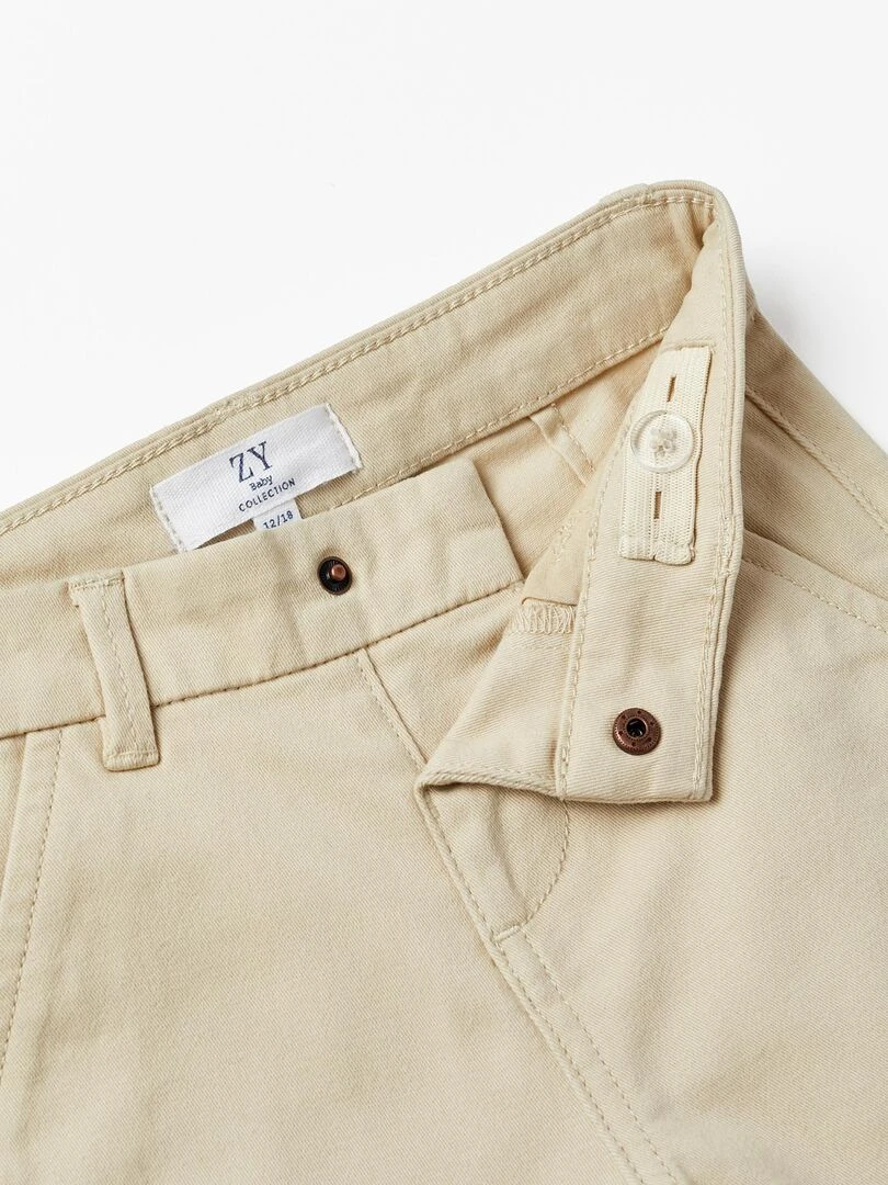 Pantalon Chino en sergé de coton pour garçon  ROYALS OFF DUTY   Beige