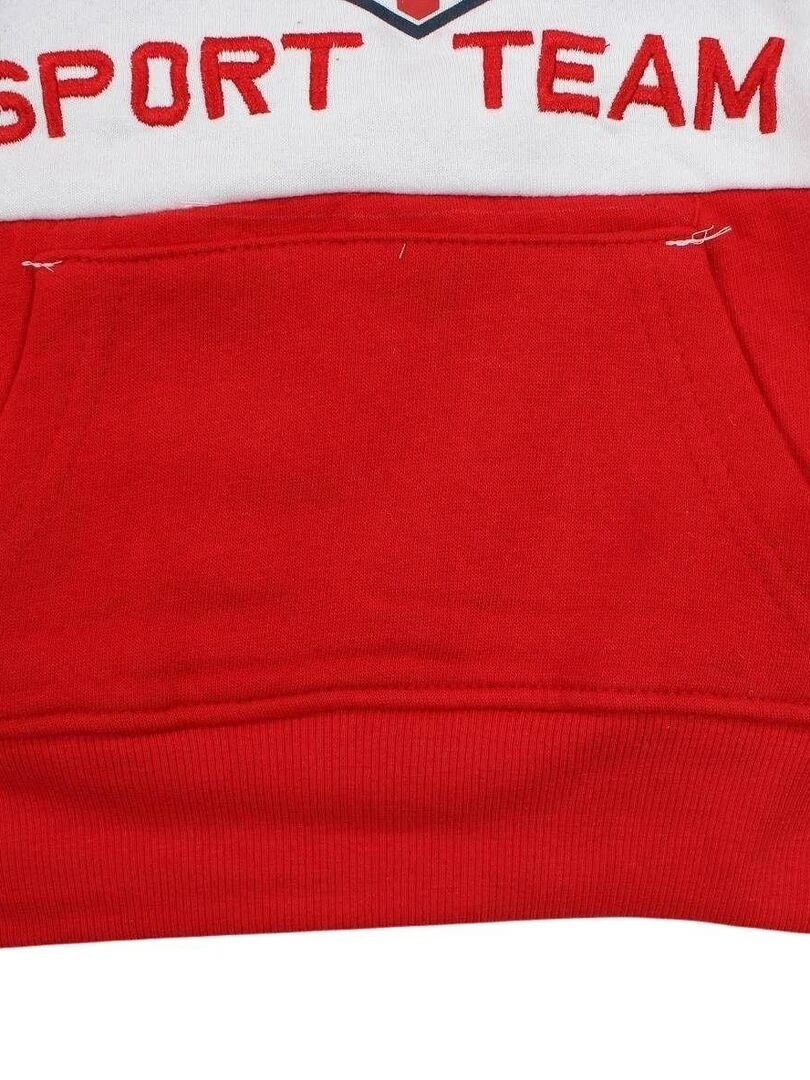 Lee Cooper Sweat garçon imprimé logo en coton Rouge