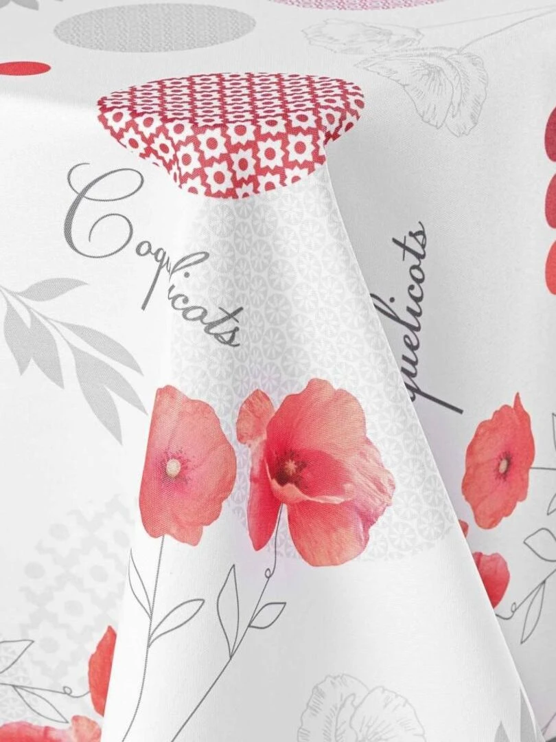 Nappe rectangulaire 150x240 cm Pavotine   Blanc