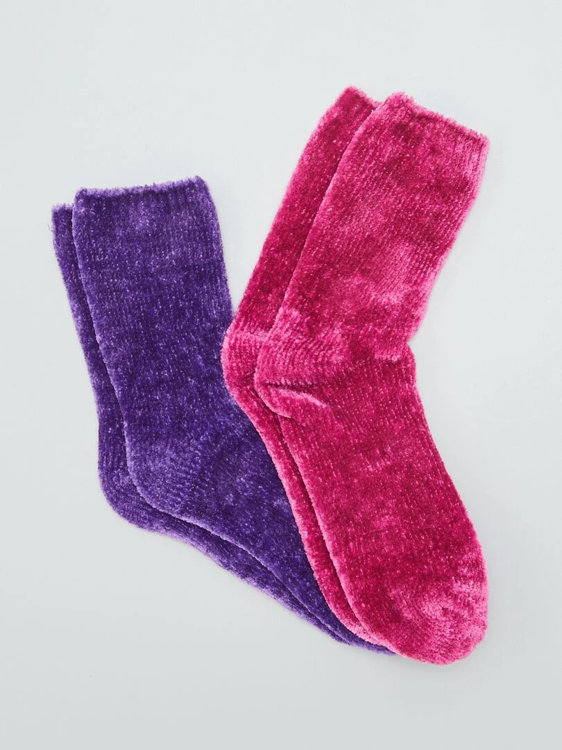 Chaussettes chaudes Rose/Violet