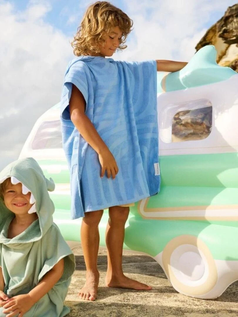 Poncho de plage vert monstre (3 ans et +)   Vert