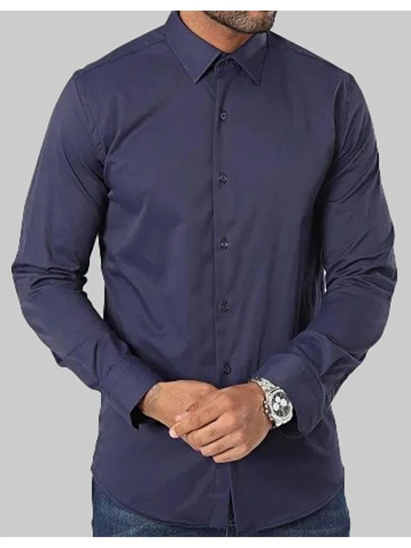 Chemise Slim Fit Kebello Bleu marine